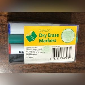 12 Pack Dry Erase Marker. 5”L X 1”W